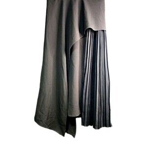 CoutureMade Black Asymmetrical Pleated Skirt Womens M Avant Garde Goth